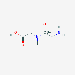 molecular formula C5H10N2O3 B10770512 [14C]GlySar 