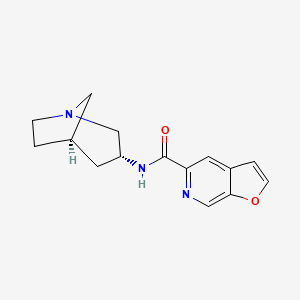 molecular formula C15H17N3O2 B10770620 N-[(3R,5R)-1-azabicyclo[3.2.1]octan-3-yl]furo[2,3-c]pyridine-5-carboxamide CAS No. 508202-22-0