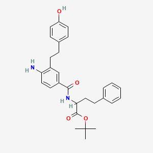 molecular formula C29H34N2O4 B10770673 Tert-butyl 2-[[4-amino-3-[2-(4-hydroxyphenyl)ethyl]benzoyl]amino]-4-phenylbutanoate 