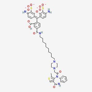molecular formula C49H51N7O12S3-6 B10770700 Alexa-488-telenzepine 