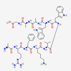 molecular formula C59H82N16O11 B10770746 hK2p01 derivative KLK2 inhibitor 
