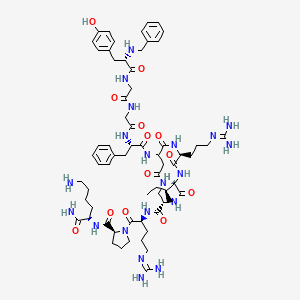molecular formula C65H96N20O13 B10770815 Bn-Tyr-Gly-Gly-Phe-Asp(1)-Arg-Ile-Dap(1)-Arg-Pro-Lys-NH2 