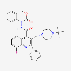 molecular formula C33H36FN5O3 B10770871 N',2-diphenylquinoline-4-carbohydrazide 8m 