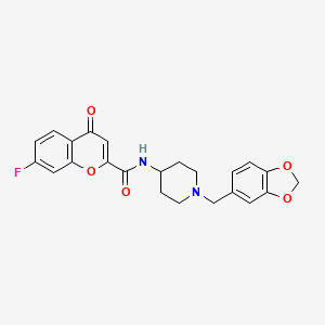molecular formula C23H21FN2O5 B10770916 7-Fluorochromone-2-carboxamide 
