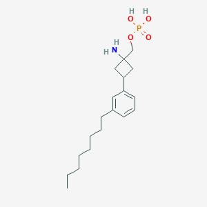 molecular formula C19H32NO4P B10770930 [1-Amino-3-(3-octylphenyl)cyclobutyl]methyl dihydrogen phosphate 