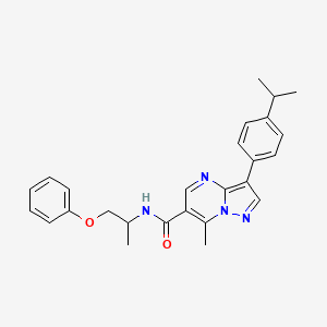 molecular formula C26H28N4O2 B10771075 rac-3-(4-isopropylphenyl)-7-methyl-N-(1-phenoxypropan-2-yl)pyrazolo[1,5-a]pyrimidine-6-carboxamide 