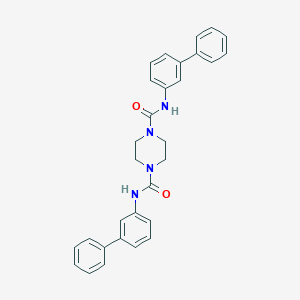 1-N,4-N-bis(3-phenylphenyl)piperazine-1,4-dicarboxamide