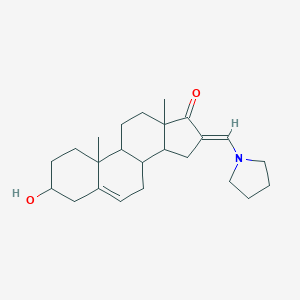 (16E)-3-hydroxy-10,13-dimethyl-16-(pyrrolidin-1-ylmethylidene)-2,3,4,7,8,9,11,12,14,15-decahydro-1H-cyclopenta[a]phenanthren-17-one
