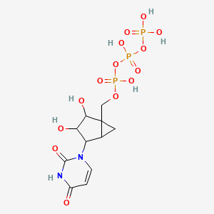 molecular formula C11H17N2O14P3 B10771336 (N)methanocarba-UTP 