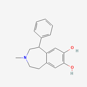 molecular formula C17H19NO2 B10771926 3-Methyl-1-phenyl-1,2,4,5-tetrahydro-3-benzazepine-7,8-diol 