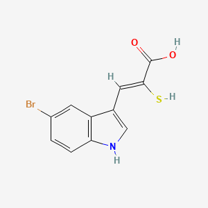 molecular formula C11H8BrNO2S B10772468 Mercaptoacrylate inhibitor of calpain 1 