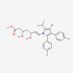 molecular formula C27H28BrF2NO4 B10772645 methyl 7-[4-bromo-2,3-bis(4-fluorophenyl)-5-propan-2-ylpyrrol-1-yl]-3,5-dihydroxyhept-6-enoate 
