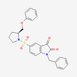 molecular formula C26H24N2O5S B10772654 Isatin Sulfonamide 34 