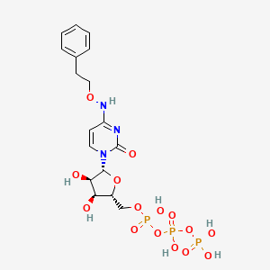 molecular formula C17H24N3O15P3 B10772667 N4-phenylethoxycytidine-5'-triphosphate 