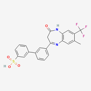 molecular formula C23H17F3N2O4S B10772673 RO5488608 