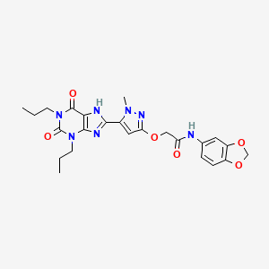 molecular formula C24H27N7O6 B10772730 NP9Yyc47VZ CAS No. 574753-99-4