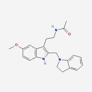 molecular formula C22H25N3O2 B10772733 2-(Indolin-1yl)-melatonin 