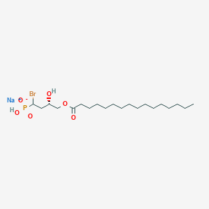 molecular formula C20H39BrNaO6P B10772797 [1-bromo-(3S)-hydrox-4-(palmitoyloxy)butyl]phosphate 