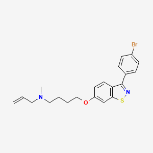molecular formula C21H23BrN2OS B10772988 N-allyl-4-(3-(4-bromophenyl)benzo[d]isothiazol-6-yloxy)-N-methylbutan-1-amine 