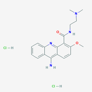 molecular formula C19H24Cl2N4O2 B010773 4-Acridinecarboxamide, 9-amino-N-(2-(dimethylamino)ethyl)-3-methoxy-, dihydrochloride CAS No. 100113-06-2