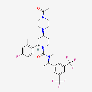 molecular formula C30H35F7N4O2 B10773042 Casopitant CAS No. 852393-14-7