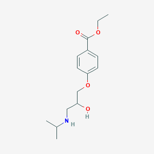 molecular formula C15H23NO4 B10773104 Ethyl 4-{2-hydroxy-3-[(propan-2-yl)amino]propoxy}benzoate 