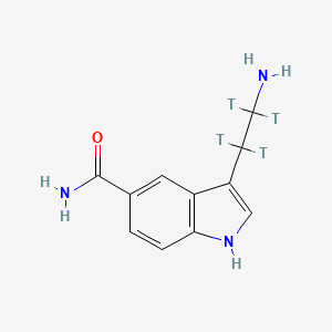 molecular formula C11H13N3O B10773320 Tritiated 5-carbamidotryptamine 