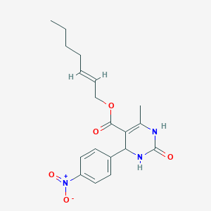 molecular formula C19H23N3O5 B10773405 [(E)-hept-2-enyl] 6-methyl-4-(4-nitrophenyl)-2-oxo-3,4-dihydro-1H-pyrimidine-5-carboxylate 