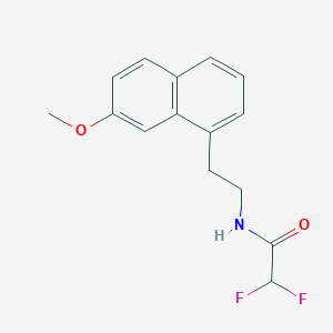 molecular formula C15H15F2NO2 B10773569 Difluoroagomelatine 