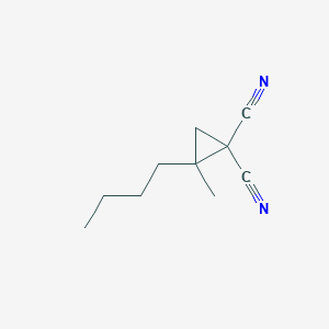 B107737 2-Butyl-2-methyl-1,1-cyclopropanedicarbonitrile CAS No. 16738-89-9