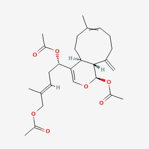 molecular formula C26H36O7 B10773725 waixenicin A 