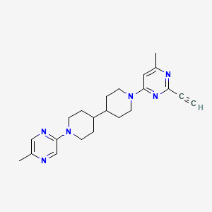 molecular formula C22H28N6 B10773751 2-Ethynyl-4-methyl-6-{4-[1-(5-methylpyrazin-2-yl)piperidin-4-yl]piperidin-1-yl}pyrimidine 