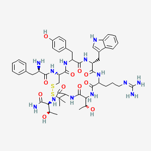 molecular formula C51H69N13O11S2 B10773766 Acetyl octapeptide-1 