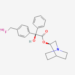 molecular formula C22H24FNO3 B10773781 [18F]-FMeQNB 