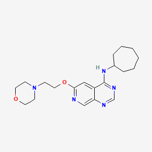 molecular formula C20H29N5O2 B10773996 N-cycloheptyl-6-(2-morpholinoethoxy)pyrido[3,4-d]pyrimidin-4-amine 