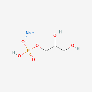 molecular formula C3H8NaO6P B10774026 Sodium 2,3-dihydroxypropyl hydrogen phosphate CAS No. 39951-36-5