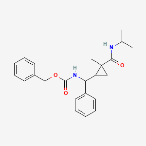 molecular formula C23H28N2O3 B10774140 benzyl N-({2-methyl-2-[(propan-2-yl)carbamoyl]cyclopropyl}(phenyl)methyl)carbamate 