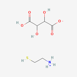 molecular formula C6H13NO6S B10774276 (Mercaptoethyl)ammonium hydrogen tartrate 