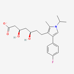 molecular formula C21H27FNO4- B10774434 (3R,5R)-7-[4-(4-fluorophenyl)-2-methyl-1-(propan-2-yl)-1H-pyrrol-3-yl]-3,5-dihydroxyheptanoate 