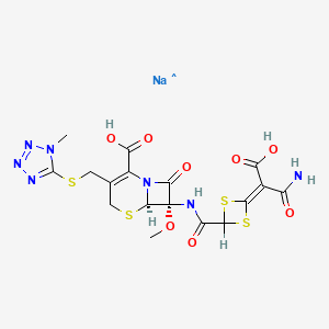 molecular formula C17H17N7NaO8S4 B10774528 CID 87555470 