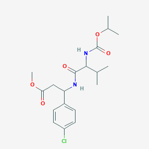 molecular formula C19H27ClN2O5 B10774804 methyl 3-(4-chlorophenyl)-3-{[N-(isopropoxycarbonyl)valyl]amino}propanoate 