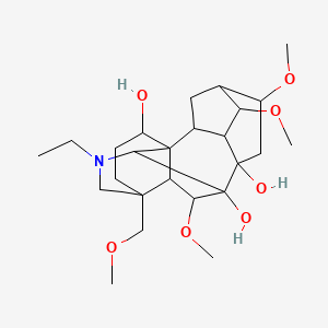 molecular formula C25H41NO7 B10774894 20-Ethyl-6,14,16-trimethoxy-4-(methoxymethyl)aconitane-1,7,8-triol 
