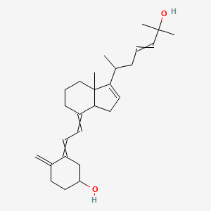 molecular formula C27H40O2 B10774955 3-[2-[1-(6-hydroxy-6-methylhept-4-en-2-yl)-7a-methyl-3a,5,6,7-tetrahydro-3H-inden-4-ylidene]ethylidene]-4-methylidenecyclohexan-1-ol 