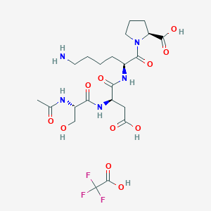 molecular formula C22H34F3N5O11 B10775185 N-Acetyl-Ser-Asp-Lys-Pro TFA 