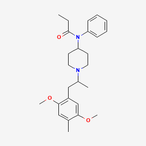 molecular formula C26H36N2O3 B10775542 N-(1-(1-(2,5-Dimethoxy-4-methylphenyl)propan-2-yl)piperidin-4-yl)-N-phenylpropionamide 