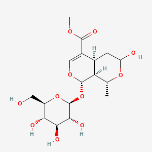 molecular formula C17H26O11 B10775642 methyl (1R,4aS,8S,8aS)-3-hydroxy-1-methyl-8-[(2S,3R,4S,5S,6R)-3,4,5-trihydroxy-6-(hydroxymethyl)oxan-2-yl]oxy-1,3,4,4a,8,8a-hexahydropyrano[3,4-c]pyran-5-carboxylate 