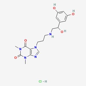 molecular formula C18H24ClN5O5 B10775827 Reproterol Hydrochloride CAS No. 62932-28-9