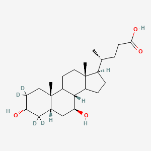 molecular formula C24H40O4 B10775897 Ursodeoxycholic acid-d4 