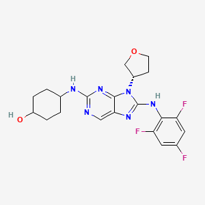 molecular formula C21H23F3N6O2 B10775932 CC-930 CAS No. 1629774-47-5