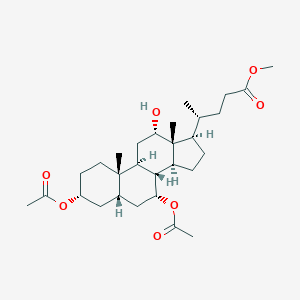 molecular formula C29H46O7 B107761 Methyl 3-alpha,7-alpha-diacetoxy-12-alpha-hydroxy-5-beta-cholan-24-oate CAS No. 3749-87-9